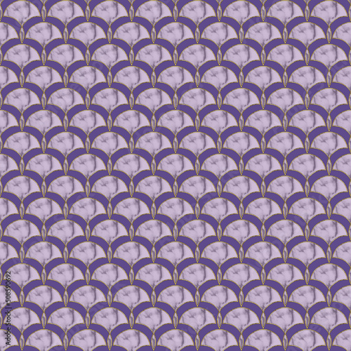 Ceramic tile pattern. Modern ornament. Geometric seamless pattern. Illustration in stained glass style. Geometric openwork. Art deco. Print for wallpaper, T-shirts, linens or wrapping, textile.