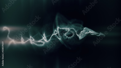 Fototapeta Naklejka Na Ścianę i Meble -  Futuristic abstract luxurious, premium, colorful and vibrant defocused particles wave pattern flowing motion background