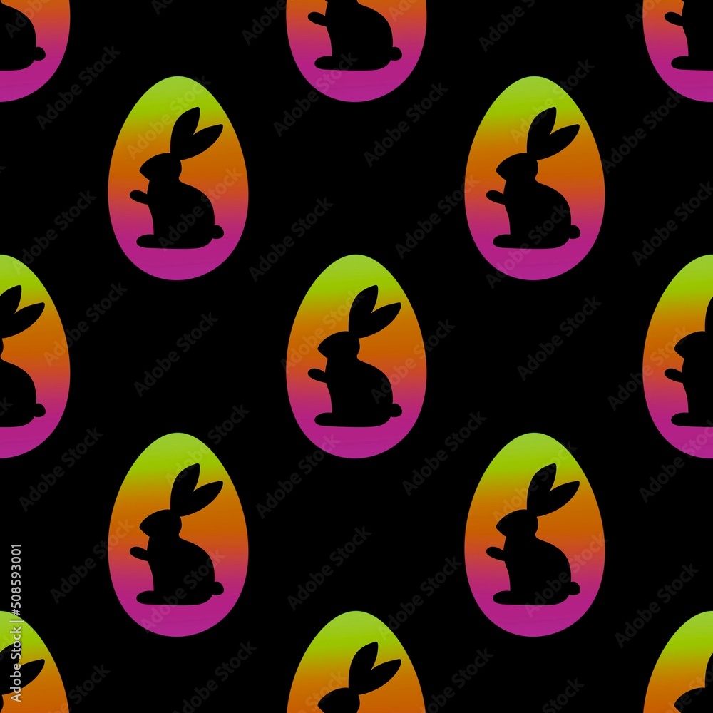 Easter seamless eggs and rabbit pattern for fabrics and textiles and packaging and Christmas gifts and kids