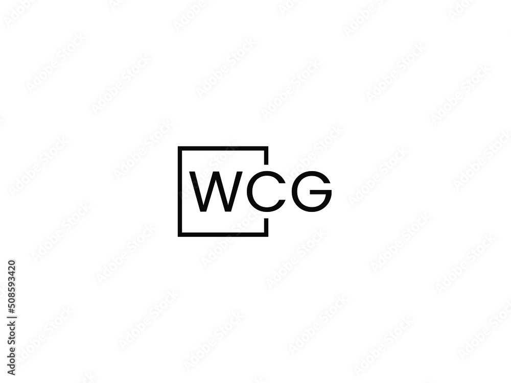 WCG letter initial logo design vector illustration
