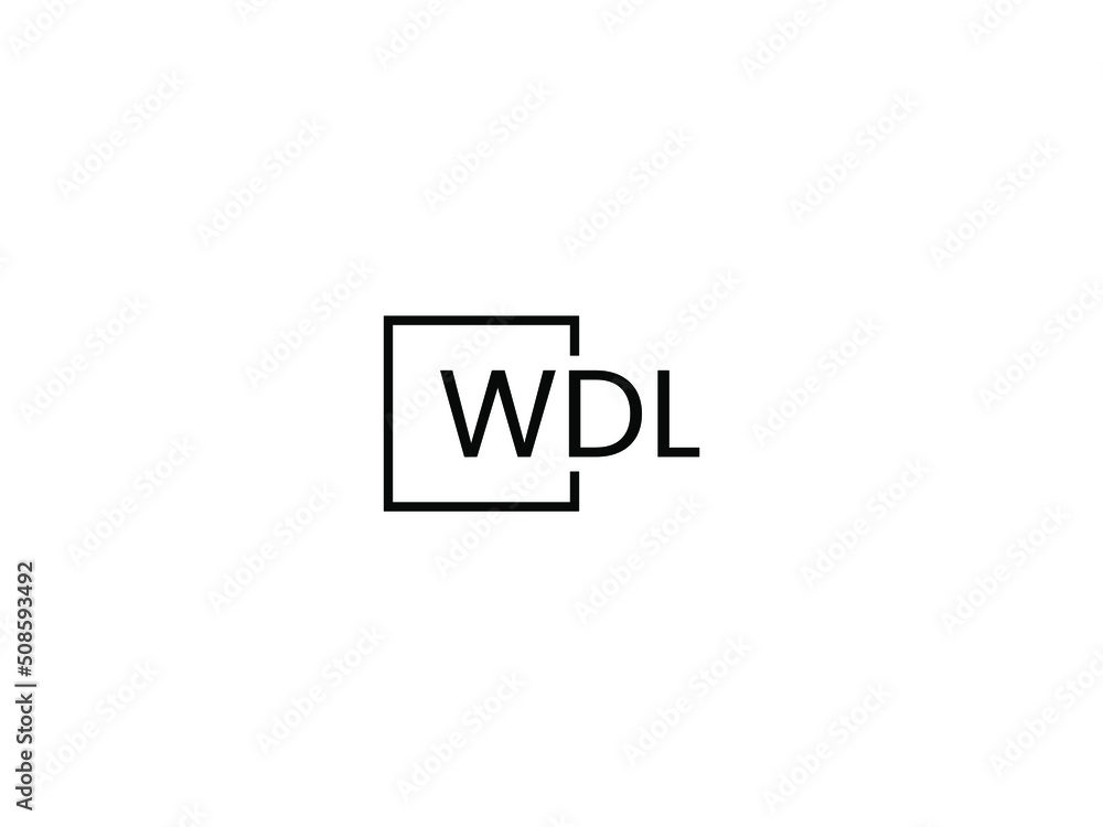 WDL letter initial logo design vector illustration WDL letter initial logo design vector illustration