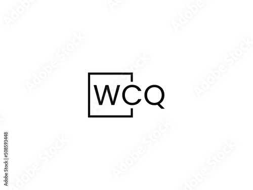 WCQ letter initial logo design vector illustration photo