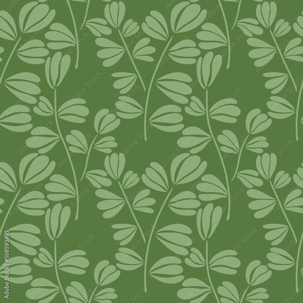 Summer floral seamless coloured leaves pattern for fabrics and packaging and linens and kids and wrapping paper