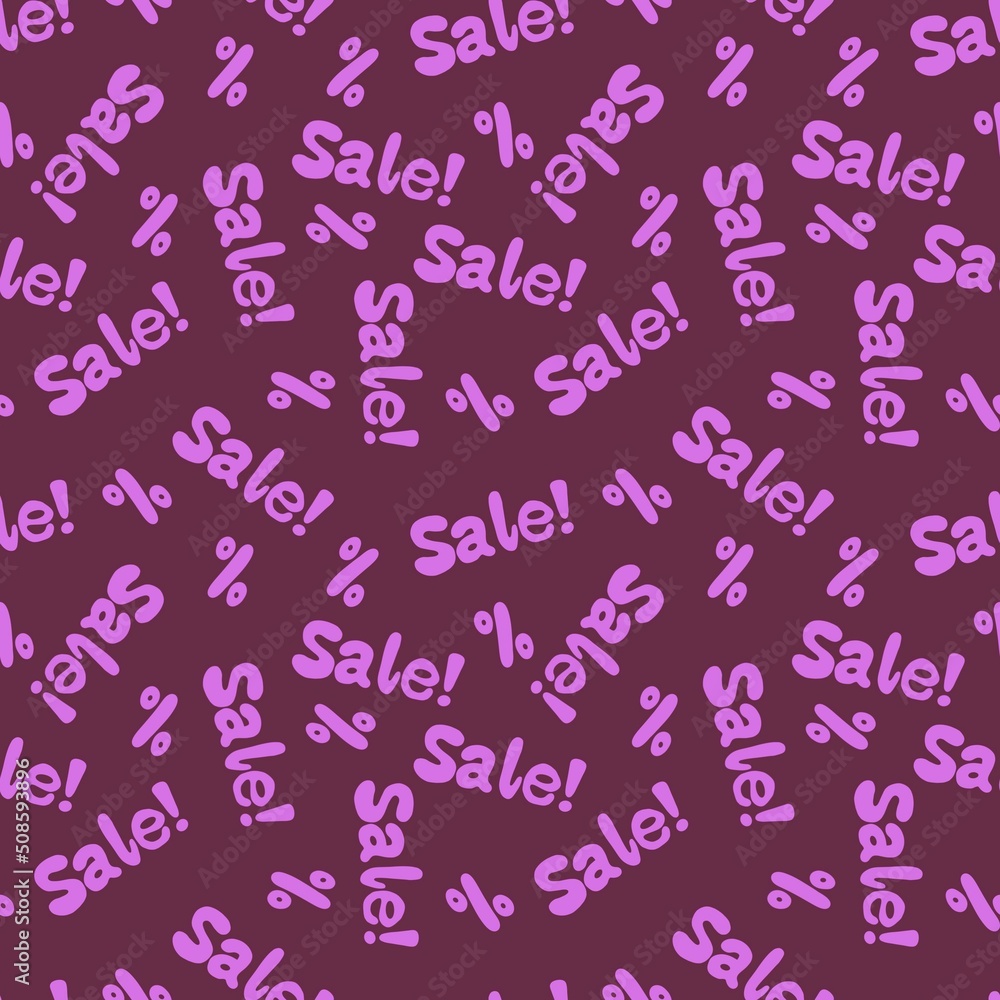 Sale seamless pattern for packaging and wrapping paper and hobbies and shops and cards