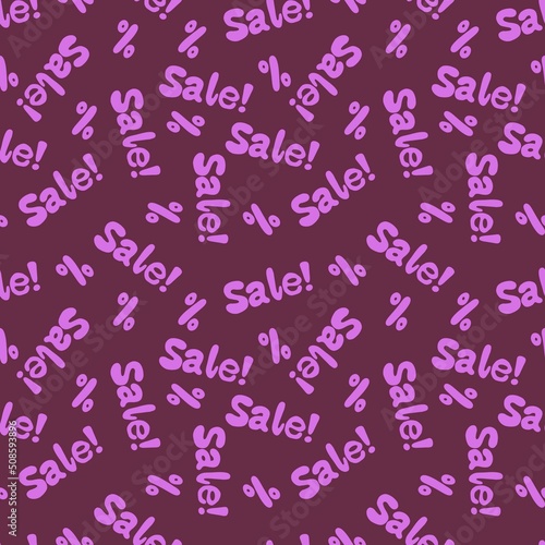 Sale seamless pattern for packaging and wrapping paper and hobbies and shops and cards