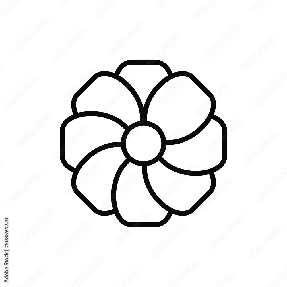 simple flower icon on white background simple flower icon on white background