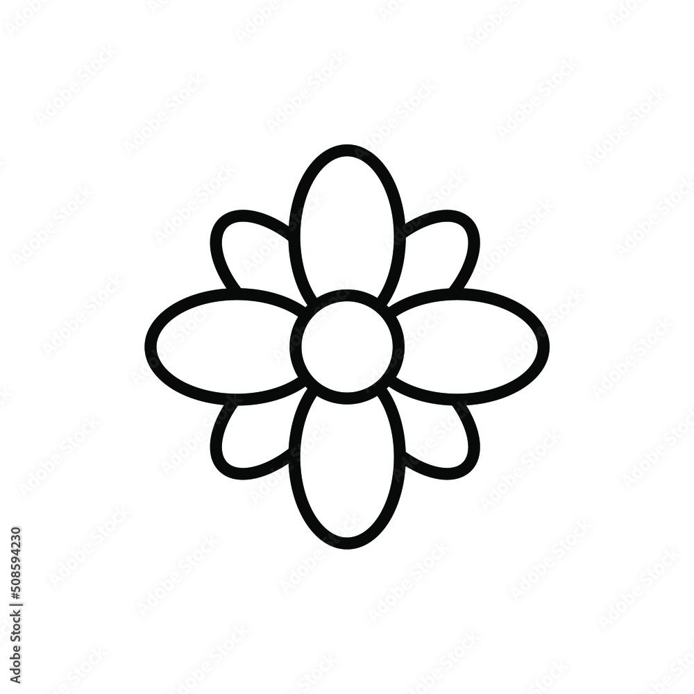 simple flower icon on white background simple flower icon on white background