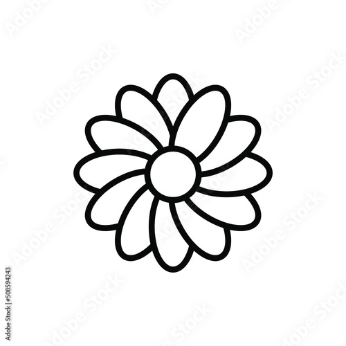 simple flower icon on white background