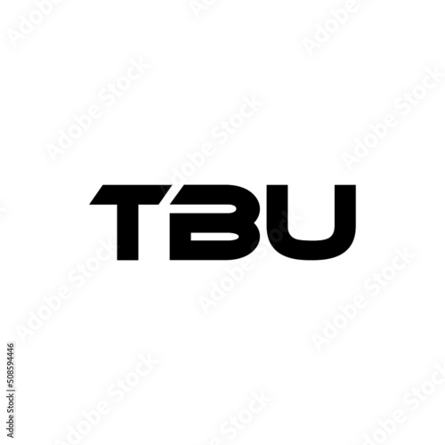 TBU letter logo design with white background in illustrator, vector logo modern alphabet font overlap style. calligraphy designs for logo, Poster, Invitation, etc.