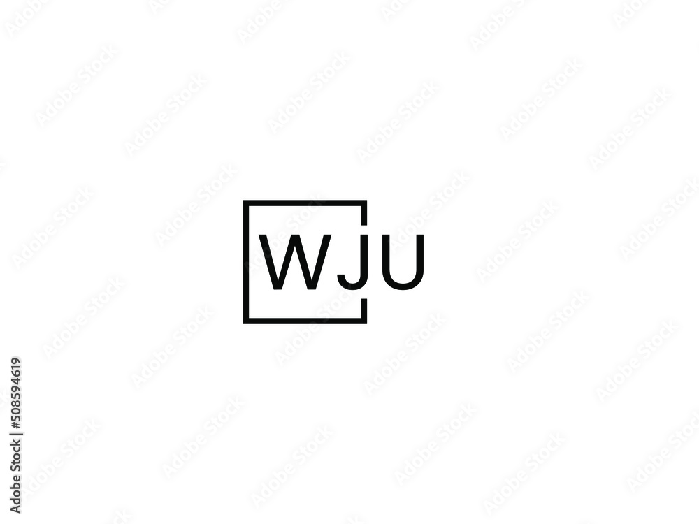WJU Letter Initial Logo Design Vector Illustration WJU Letter Initial Logo Design Vector Illustration
