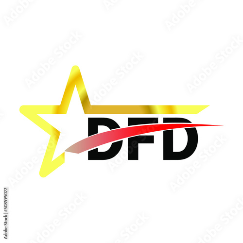 DFD letter logo design. DFD creative  letter logo. simple and modern letter logo. DFD alphabet letter logo for business. Creative corporate identity and lettering. vector modern logo  photo