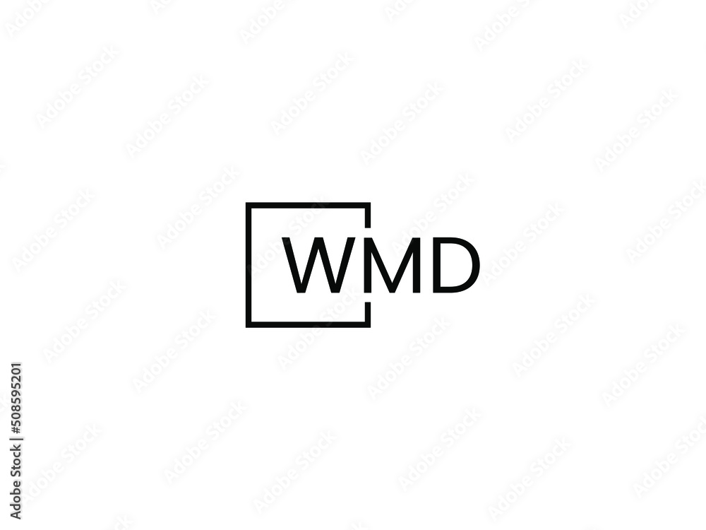 Obraz premium WMD Letter Initial Logo Design Vector Illustration