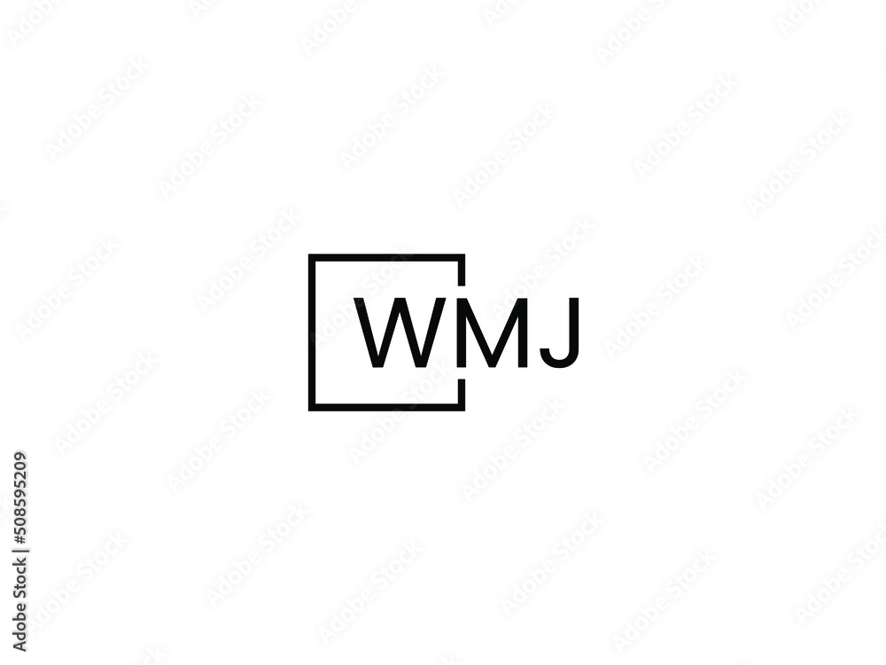 Obraz premium WMJ Letter Initial Logo Design Vector Illustration