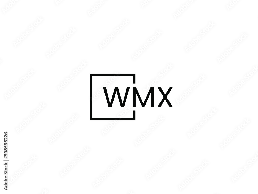 WMX Letter Initial Logo Design Vector Illustration
