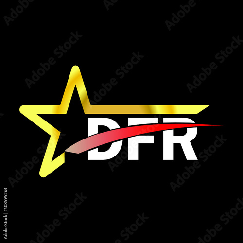 DFR letter logo design. DFR creative  letter logo. simple and modern letter logo. DFR alphabet letter logo for business. Creative corporate identity and lettering. vector modern logo  photo