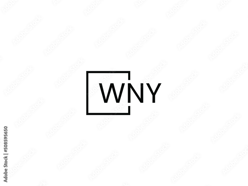 Obraz premium WNY Letter Initial Logo Design Vector Illustration