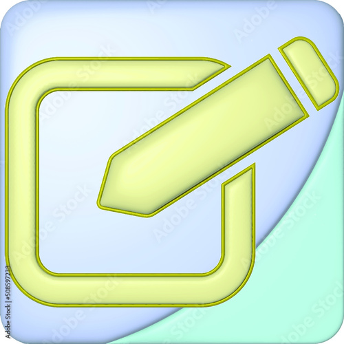 Wallpaper Mural 3D clipboard and pencil on pink background, notepad icon. 3d render illustration. Torontodigital.ca