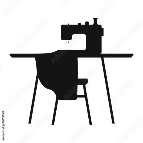 Vector hand drawn silhouette illustration