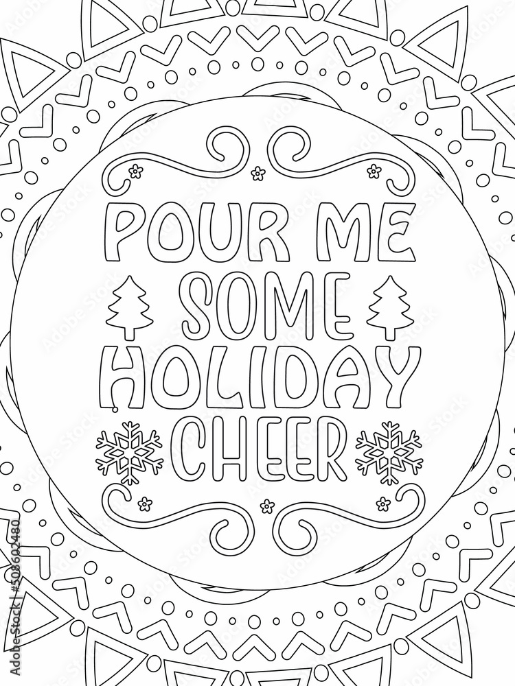 Funny-Quotes Coloring pages. Coloring page for adults and kids. Vector ...