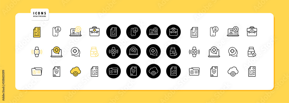 Medical line icon. Online connsultation, medicines or medical personal profile. Vector line icon for Business and Advertising Medical line icon. Online connsultation, medicines or medical personal profile. Vector line icon for Business and Advertising