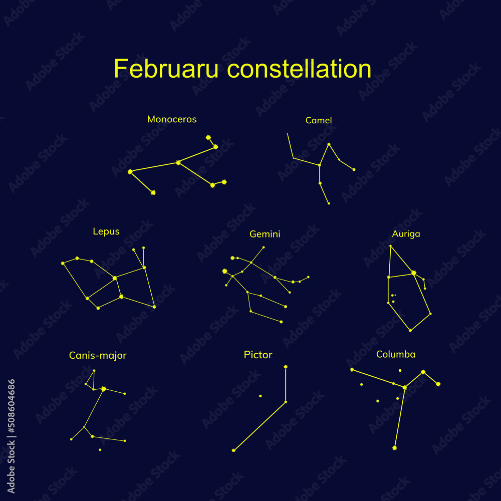 Constellations of the starry sky by months Constellations of the starry sky by months