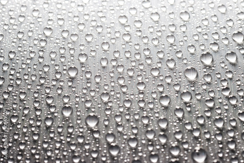 Wallpaper Mural Raindrops on a gray flat texture of steel surface Torontodigital.ca