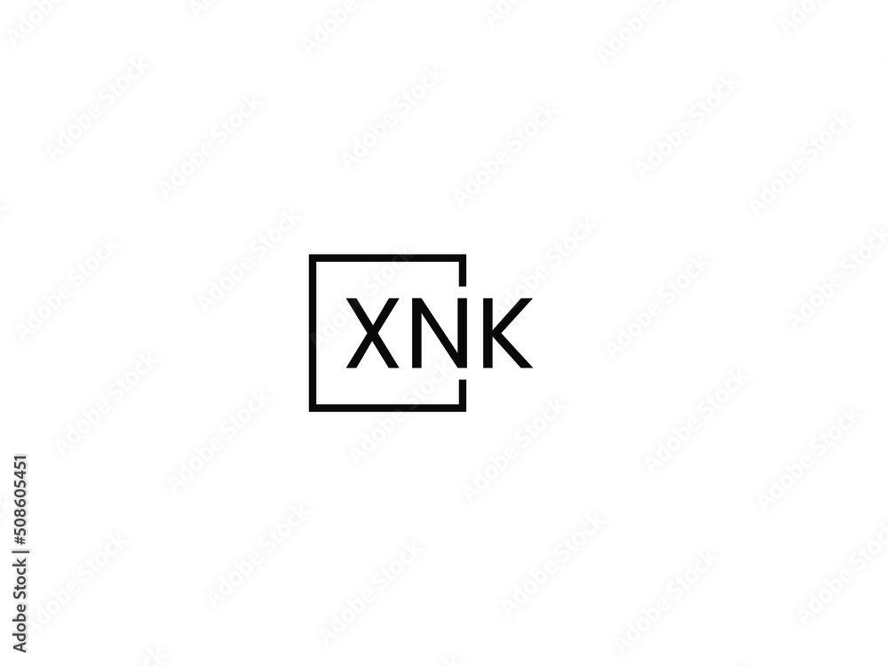 Obraz premium XNK letter initial logo design vector illustration