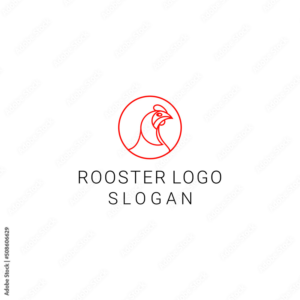 Rooster logo icon design vector 