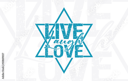 Live laugh love typography t shirt design