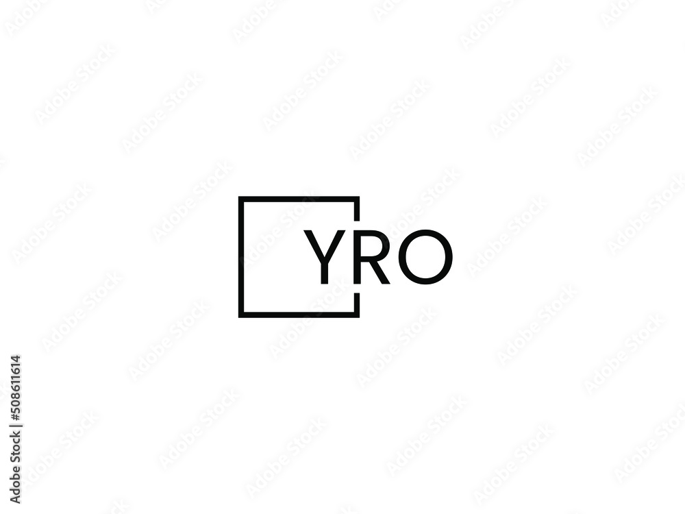 YRO letter initial logo design vector illustration YRO letter initial logo design vector illustration