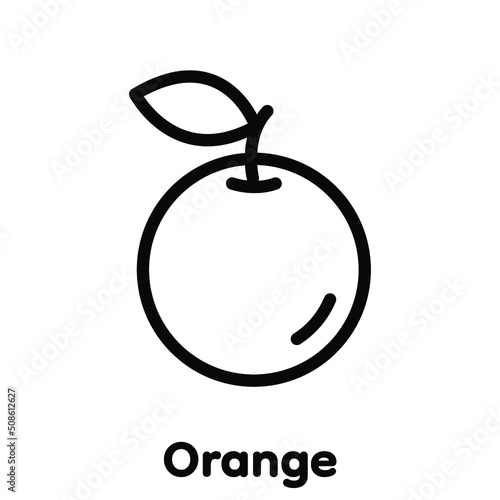 Orange linear icon, Vector, Illustration.
