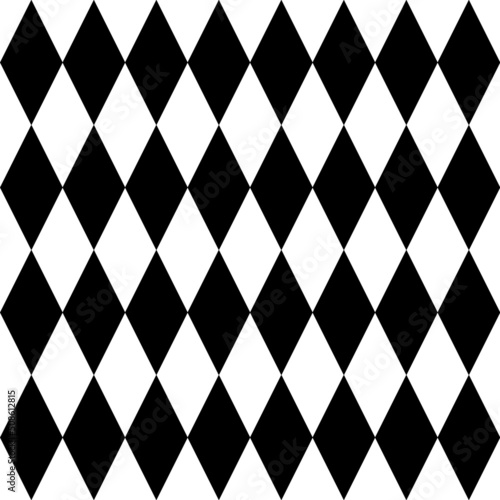Set of Simple seamless patterns with black and white geometric rombs. Rhombus rows, ornament for wallpaper, wrapping paper, textile, fabric, package. Vector Illustration.