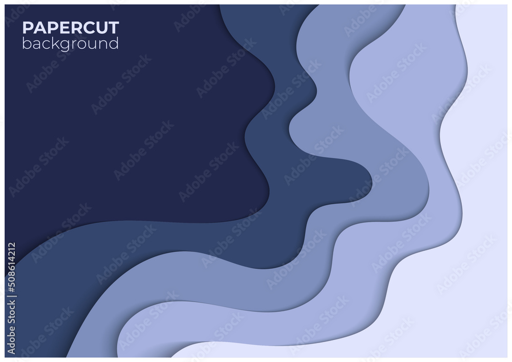 abstract gray wave papercut background