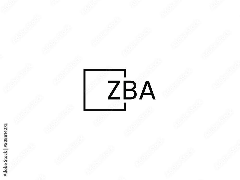 Fototapeta premium ZBA letter initial logo design vector illustration