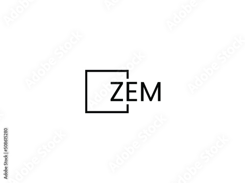 ZEM letter initial logo design vector illustration