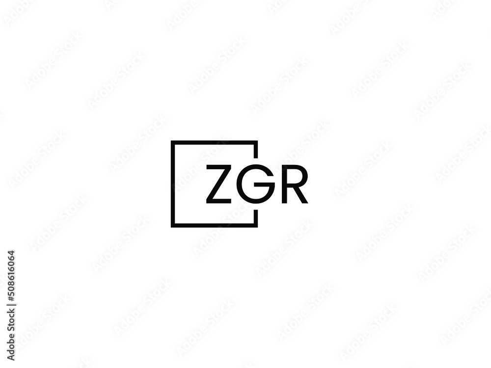 Obraz premium ZGR letter initial logo design vector illustration