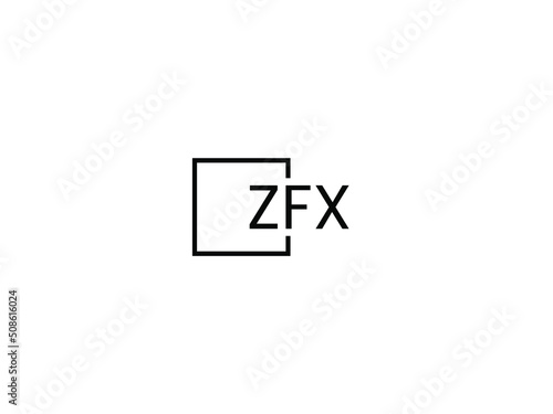 ZFX letter initial logo design vector illustration