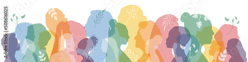 Women of different ethnicities stand side by side together.