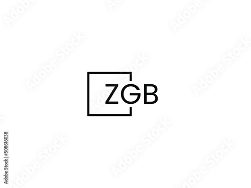 ZGB letter initial logo design vector illustration photo