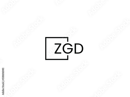 ZGD letter initial logo design vector illustration