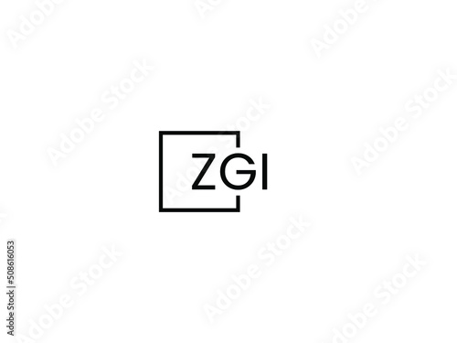 ZGI letter initial logo design vector illustration