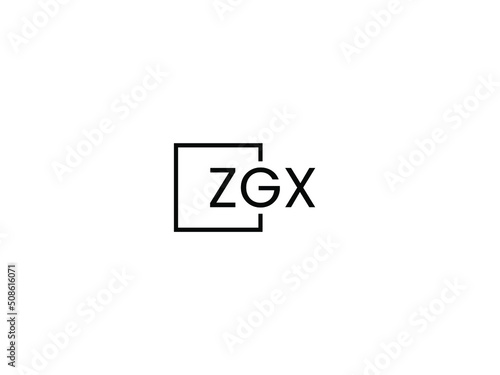 ZGX letter initial logo design vector illustration