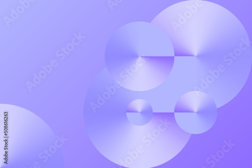 Abstract radial gradient circle shapes composition background. Round metallic gradient illustration