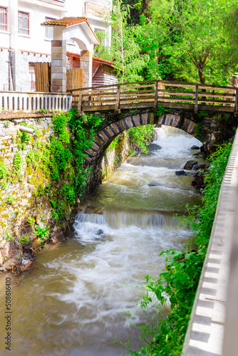 water flowing into the river