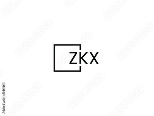 ZKX letter initial logo design vector illustration