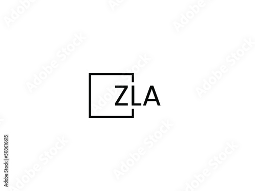 ZLA letter initial logo design vector illustration
