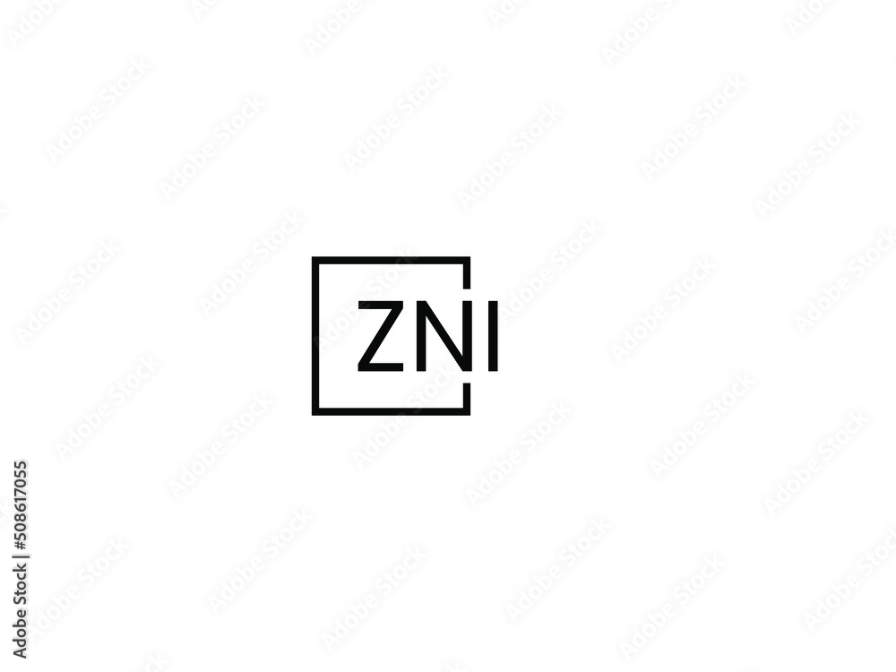 ZNI letter initial logo design vector illustration ZNI letter initial logo design vector illustration