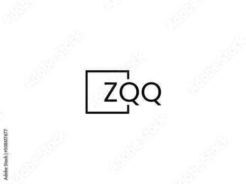 ZQQ letter initial logo design vector illustration