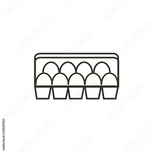 Eggs pack icon. Outline eggs pack vector icon for web design