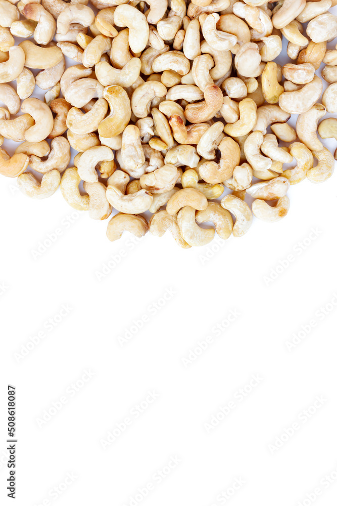 Cashew nuts isolated on white background Cashew nuts isolated on white background